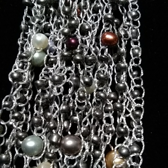 Pearl Macrame Necklace - Picture 3 of 6